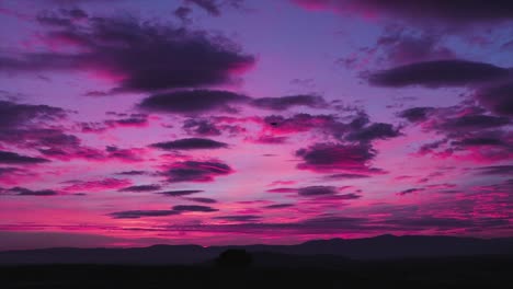 Drone-flying-towards-a-breathtaking-colorful-sunset