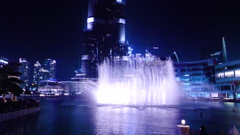 dubai at night: burj khalifa and fountain show