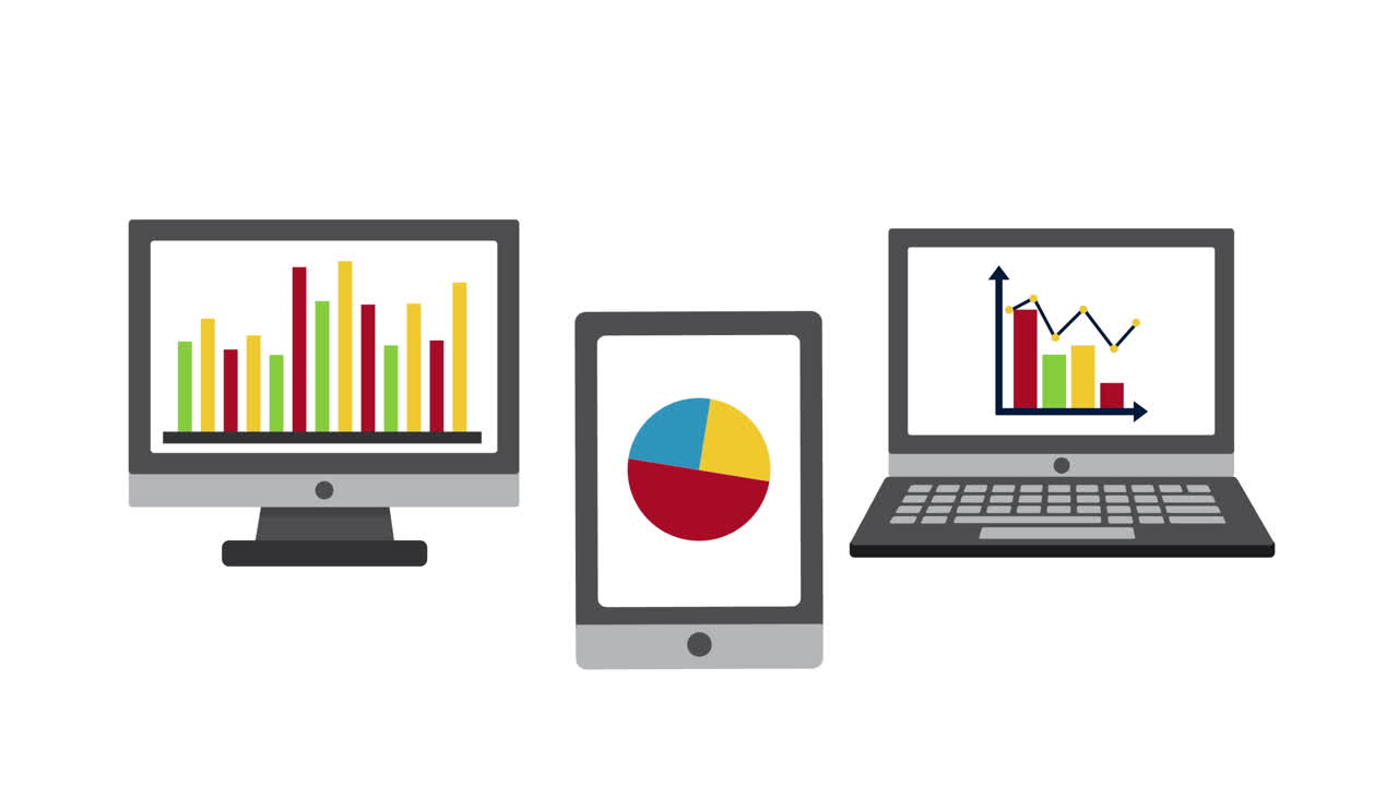 estadísticas información gráfica en dispositivos electrónicos