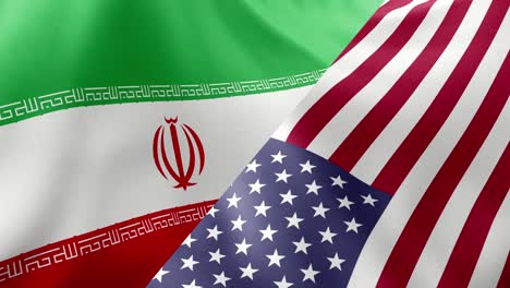 banderas de irán y estados unidos juntas