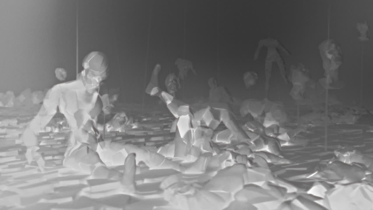 Destroyed andorids on a junkyard in xRay