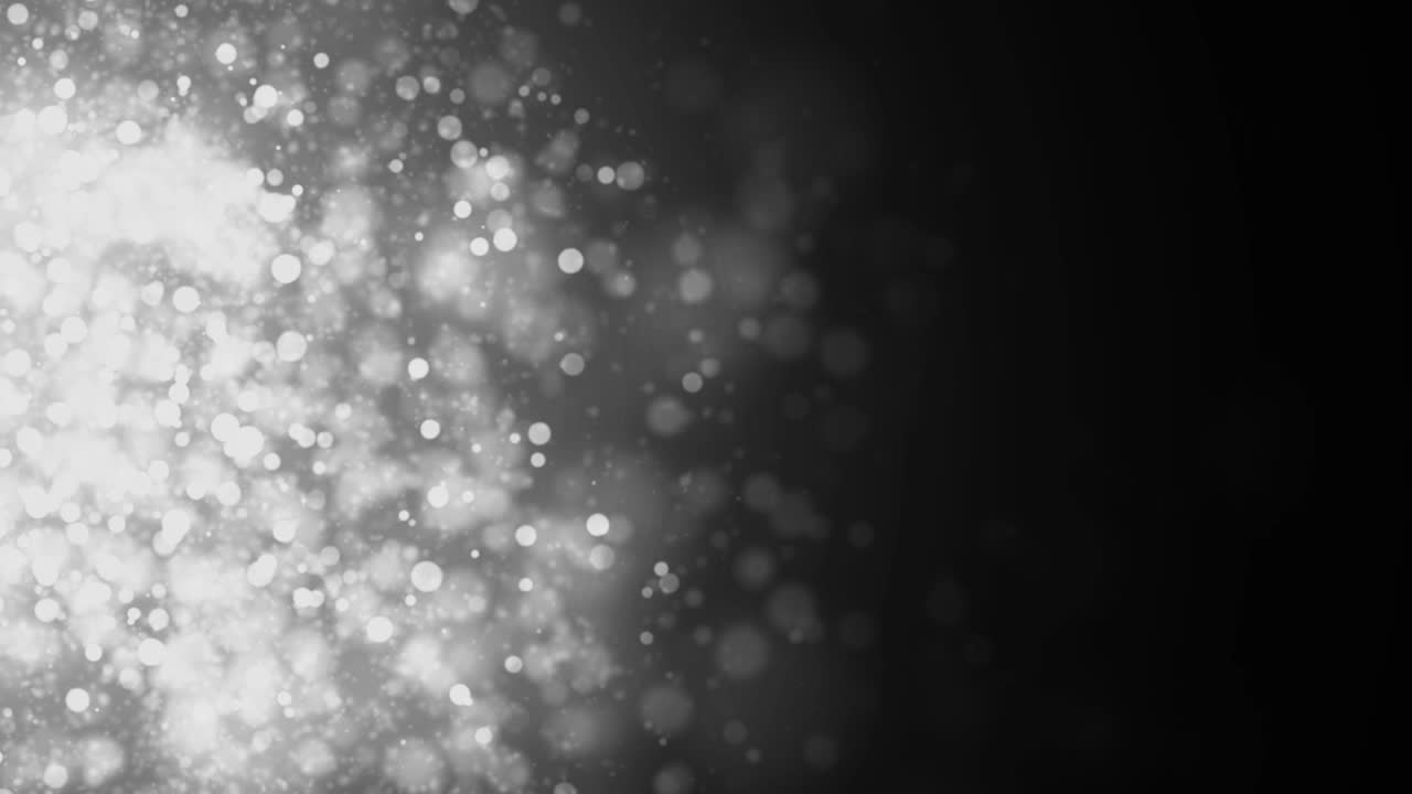 Small White Glitter Particles Horizontal Movement, 4K Video