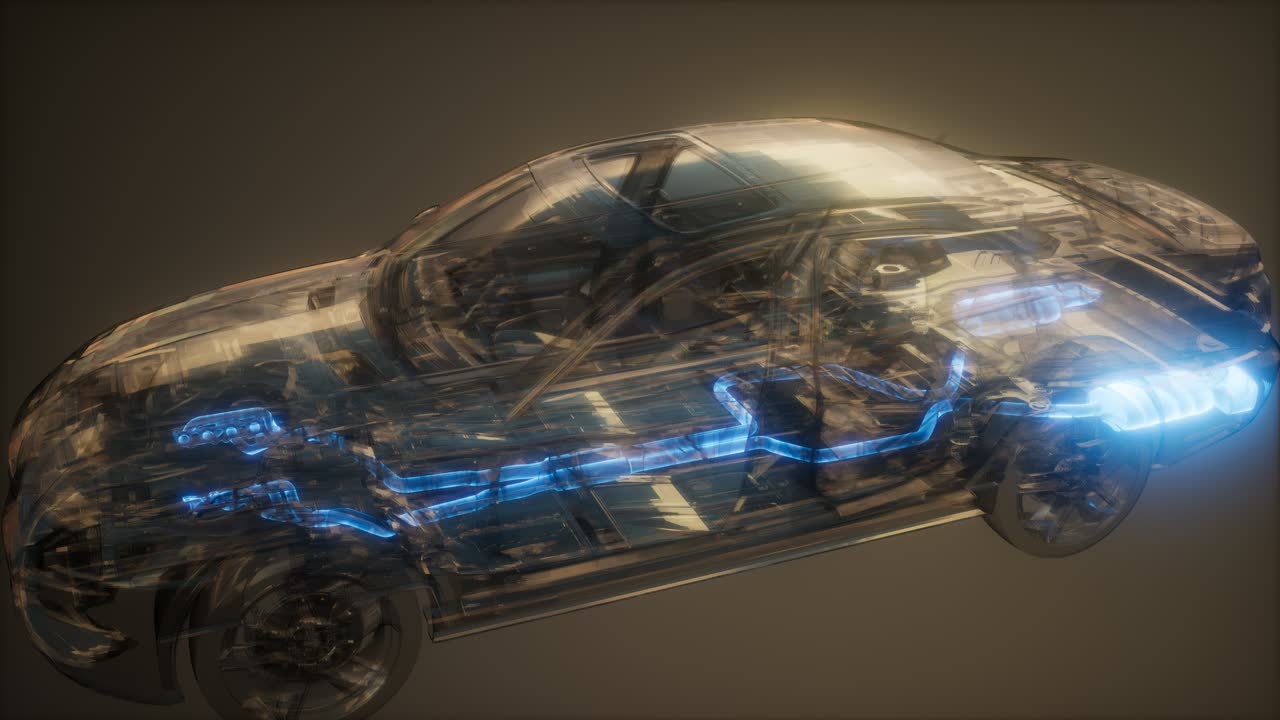 sistema de escape visible en el coche