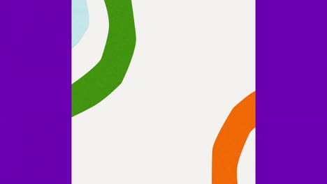 animación de formas coloridas sobre un fondo blanco