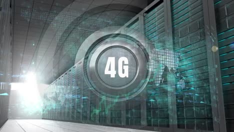 Servidor-De-Datos-Con-Logo-4g-En-Un-Botón