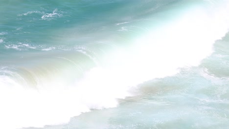 sequence of ocean waves breaking on the beach