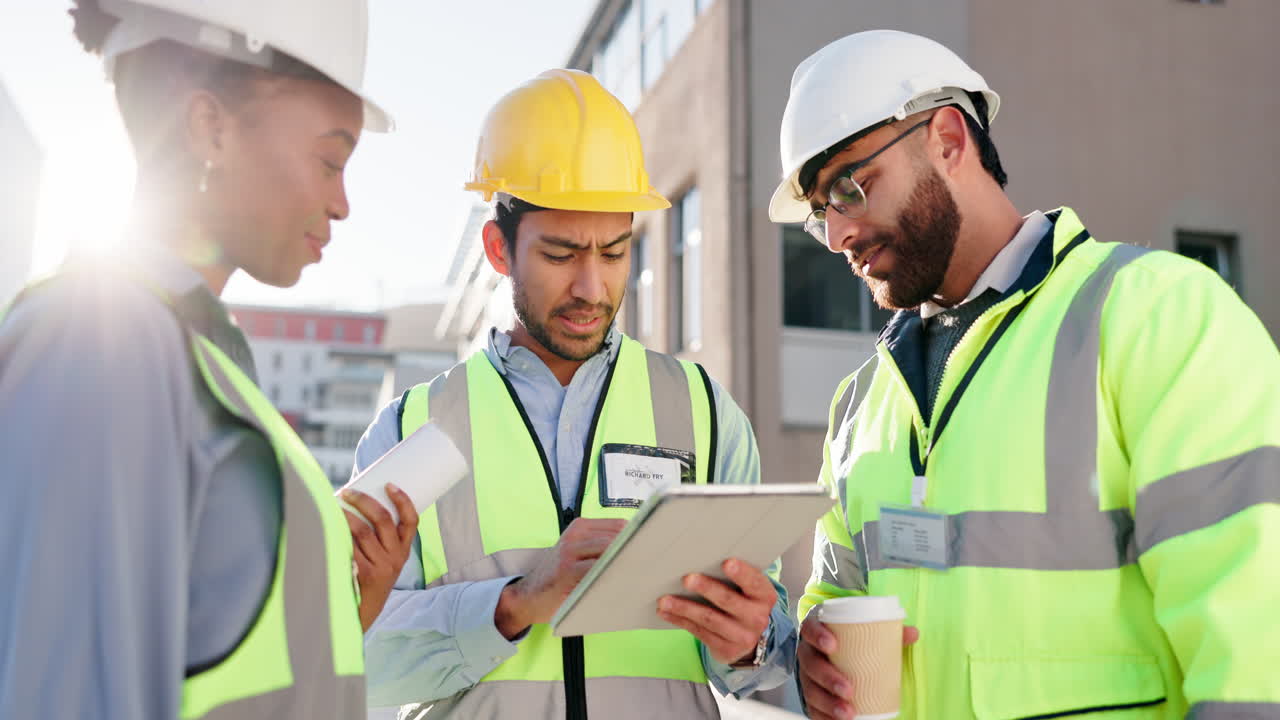 reunión del equipo de construcción