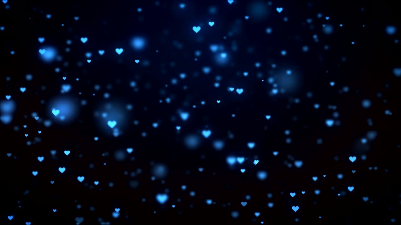 movimiento de los íconos del corazón azul