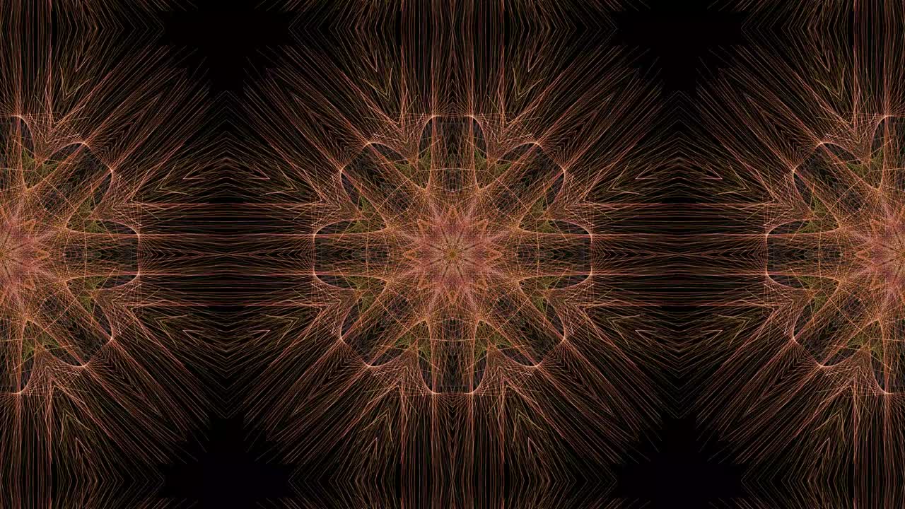 Animation. Rotating mandala, kaleidoscope.
