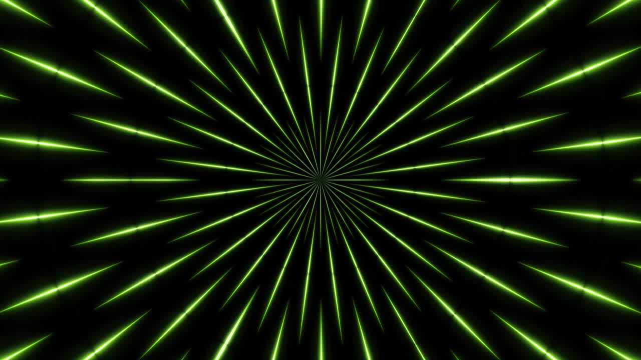 un caléidoscope de couleur néon vert