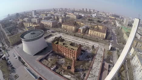 molino gergart en volgograd, rusia, vista desde el aire