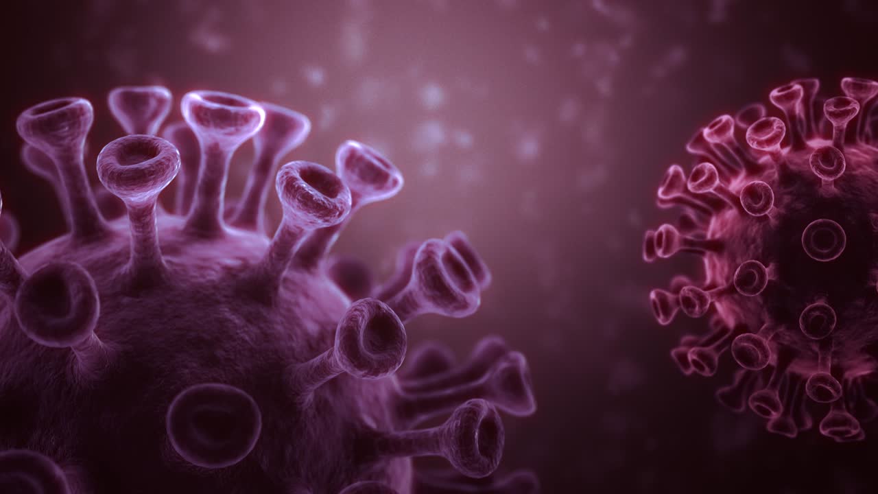 animación del coronavirus covid19 bucle de fondo en 3d