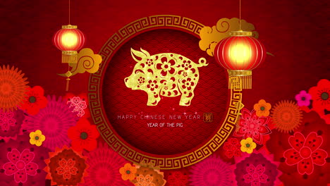 chinese new year also known as the spring festival digital particles background with chinese ornament and decorations for seasonal greeting video background and video presentation-1