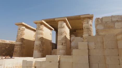 View-Of-Hypostyle-Hall-At-The-Pyramid-of-Zoser-In-Bright-Sunny-Day