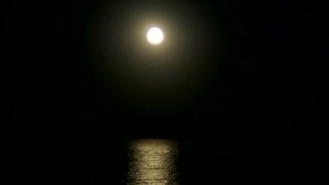 full moon over sea 4k