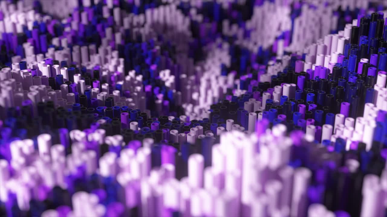 추상적인 보라색과 파란색 기하학적 파동 패턴