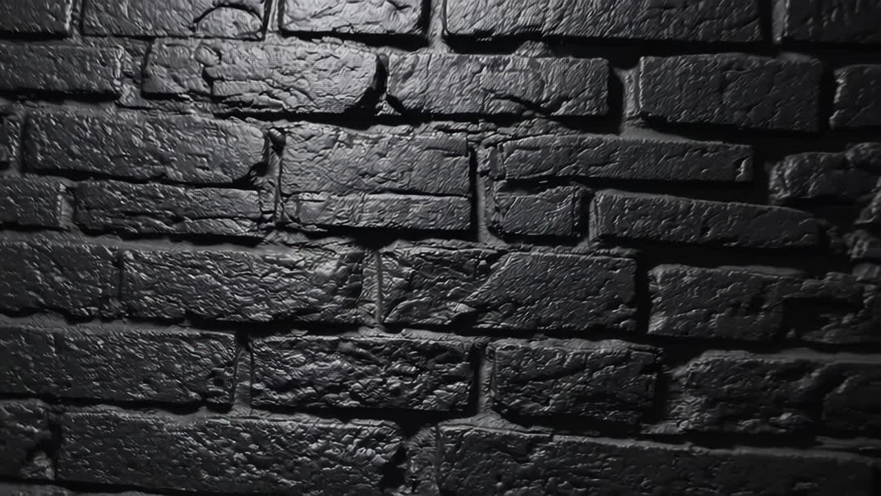 Dark Black Brick Wall