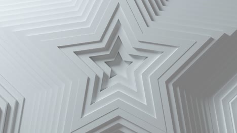 patrón de estrella abstracto con efecto de compensación y color blanco suave. animación de estrellas blancas blancas. fondo abstracto para presentación de negocios. bucle sin costuras 4k 3d render