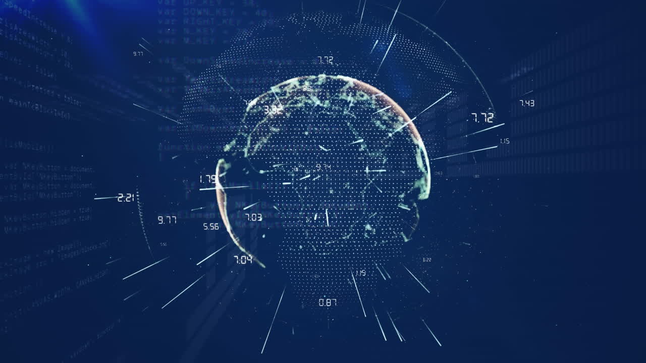 Digital hologram of a globe