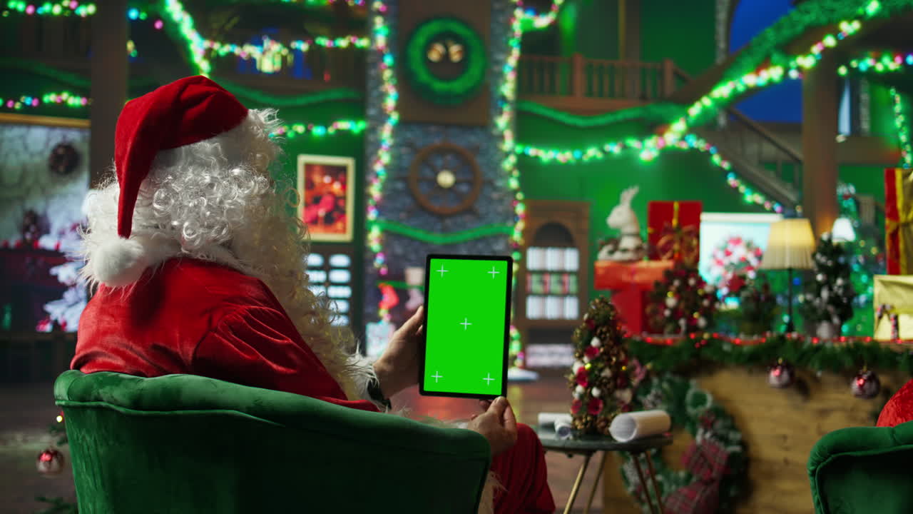 산타클로스가 비디오 통화에서
