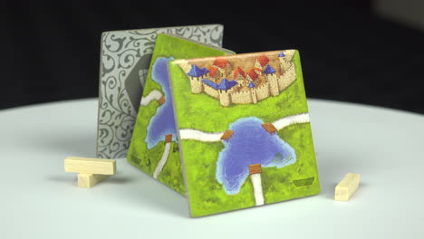 carcassonne board game tiles in detail