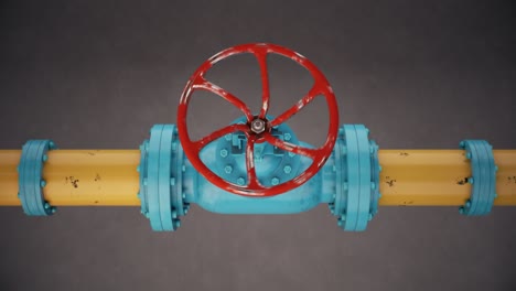 animation of the valve closing on the main gas pipeline