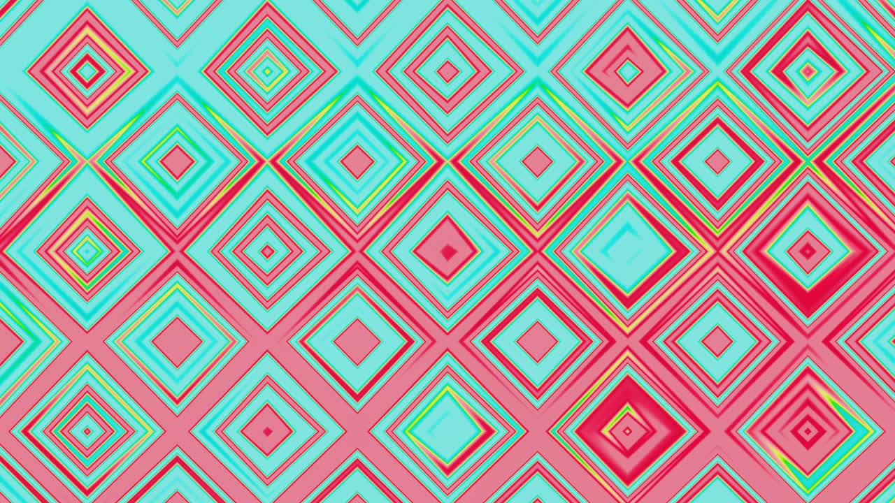 fascinante abstracto que fluye fondo multicolor de cuadrados vj bucle