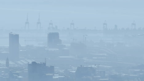 animación de formas sobre el paisaje urbano
