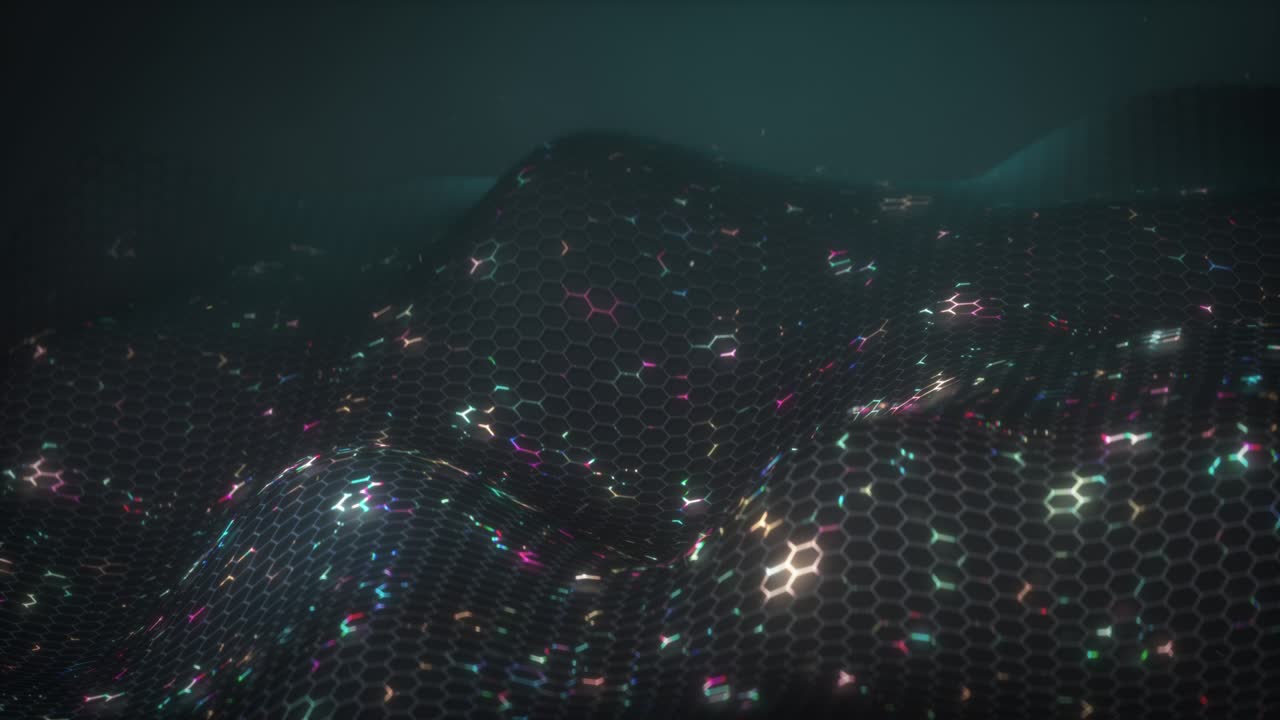 동적 파동의 미래의 배경: 3d 렌더링 애니메이션