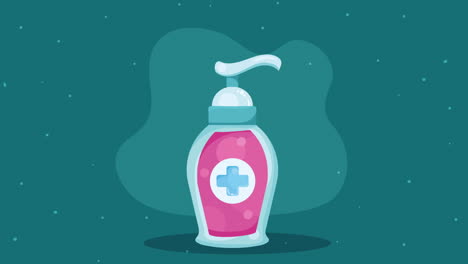 liquid soap bottle medical animation