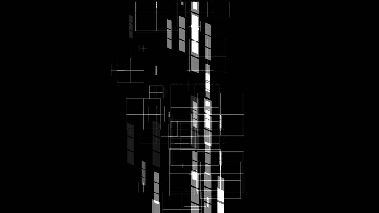 Abstract Geometric Rectangles Animation on Black Background