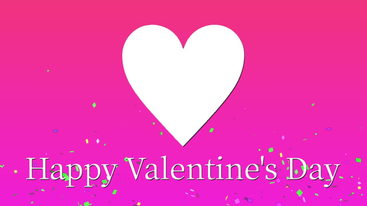 Animazione grafica di testo per messaggio di San Valentino.
