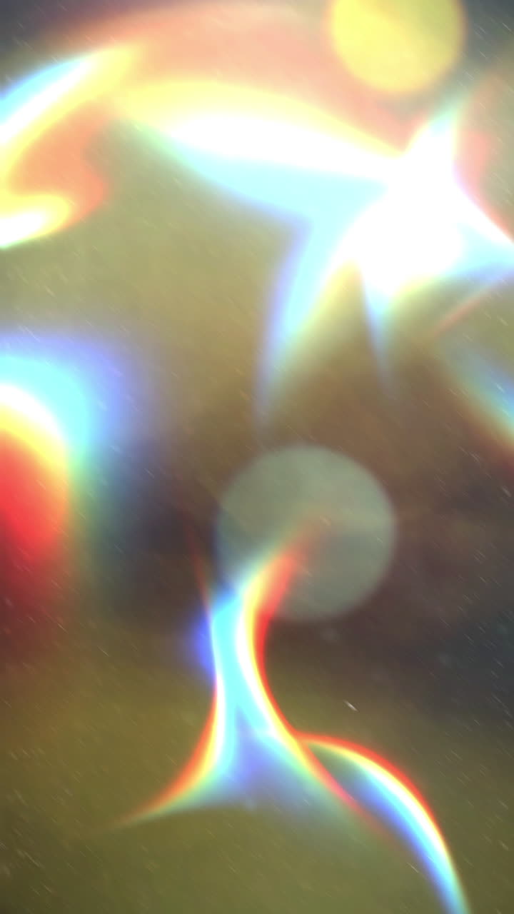 Fugas de luz de arcoíris abstractas y destellos de lente con superposición de polvo