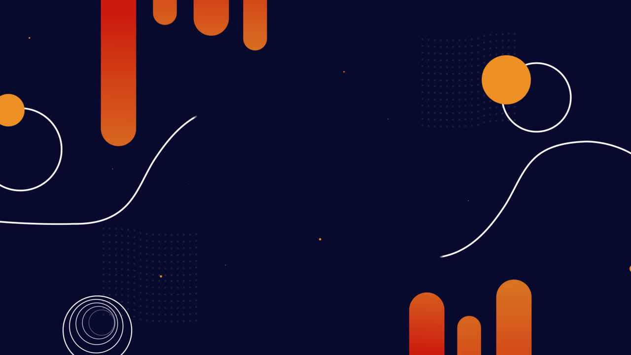 Motion Graphic of Abstract background with memphis elements