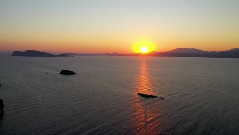 aerial view hydra island, greece