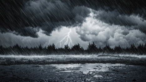 stormy weather landscape