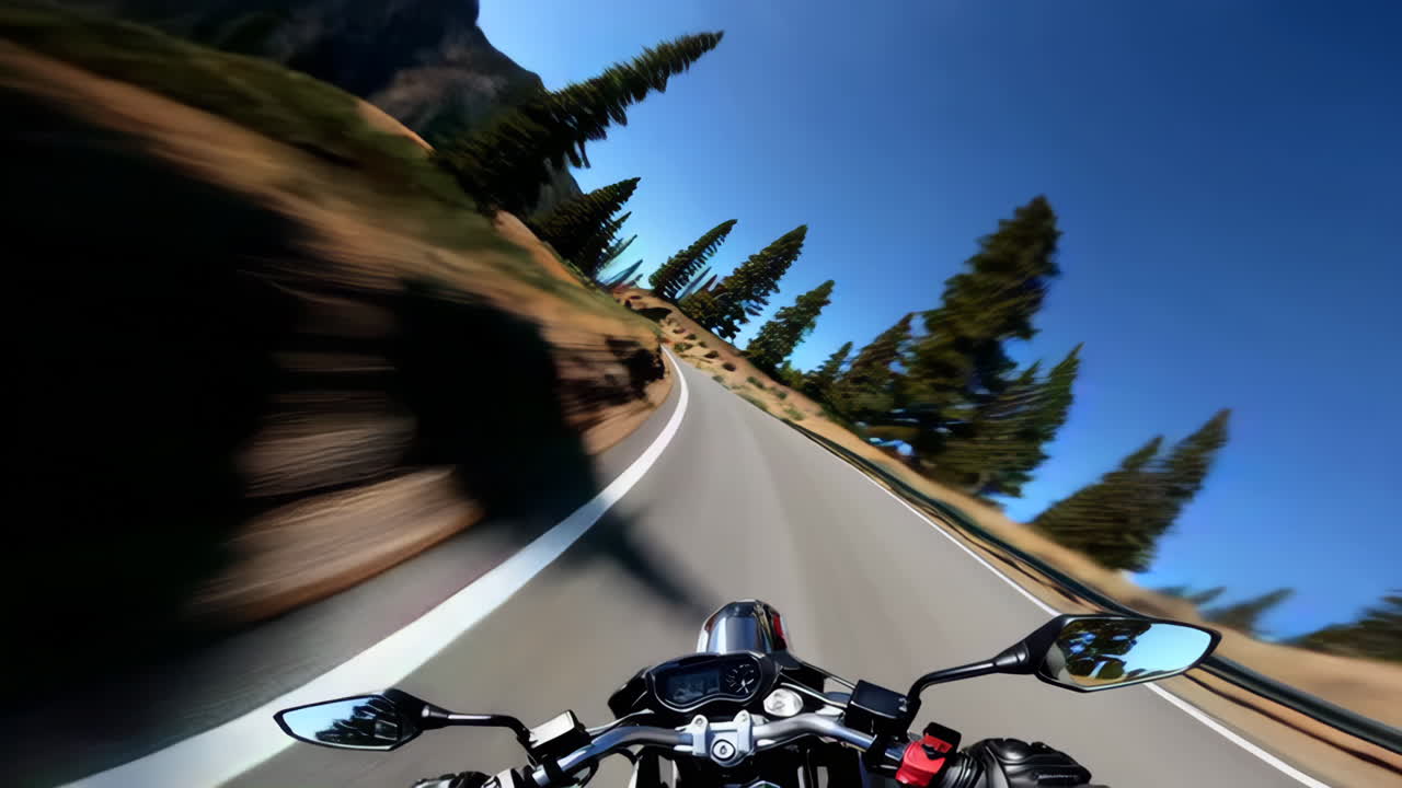 Motorcycle Adventure on Mountain Road