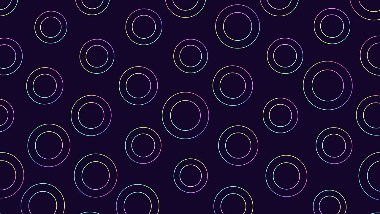 patrón de círculo dinámico círculos de colores en fondo oscuro