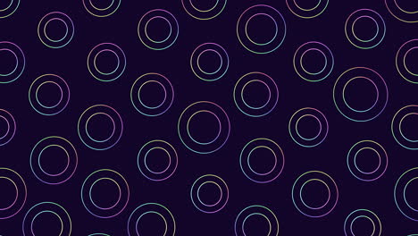 Dynamic circle pattern colorful circles on dark background
