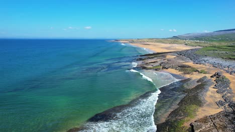 fanore beach fly over dramatic sandy beach in the burren co clare on the wild atlantic way epic ireland locations