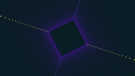 a illusion square with lines and dots