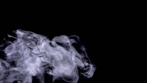 realistic smoke, fog, haze isolated on black background, screen mode for blending overlay effect. slow motion 4k shot.