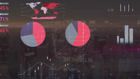 Animation-Von-Covid-Zellen-Und-Statistikverarbeitung