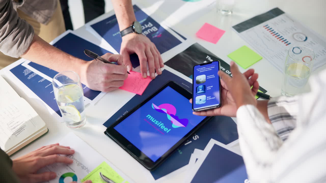 Business Meeting with Digital Devices