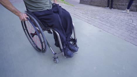 injury, problems - the man in a wheelchair.