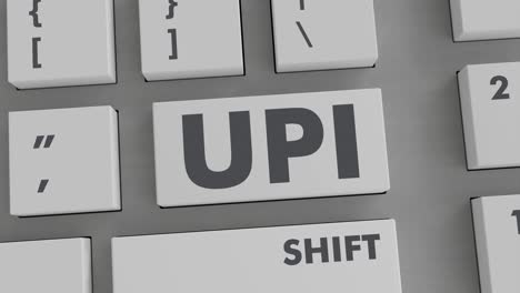 el botón upi presionado en el teclado