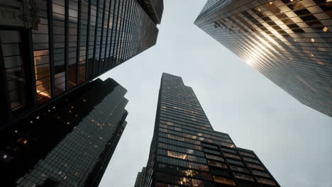 Looking-up-at-office-towers-in-Calgary