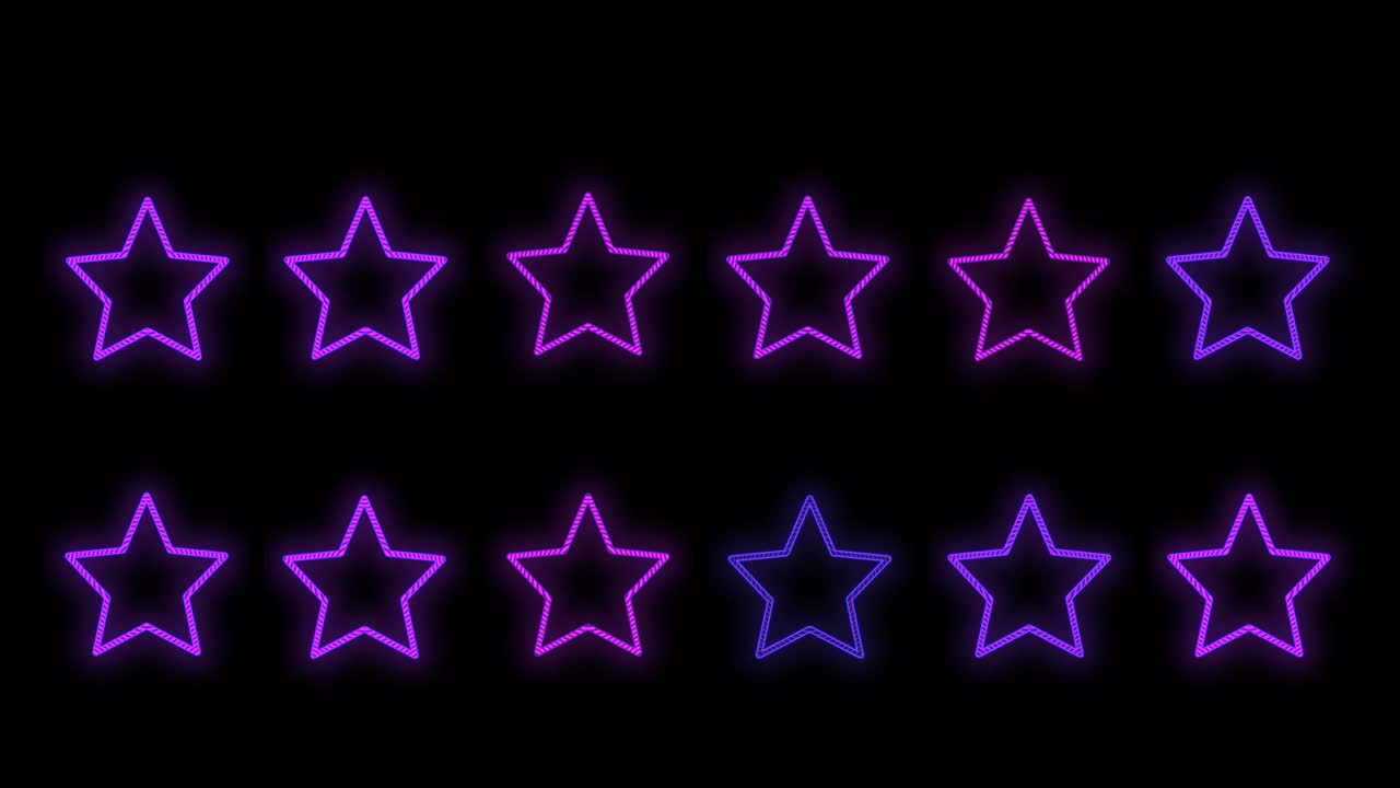 네온 보라색 복고풍 별 패턴