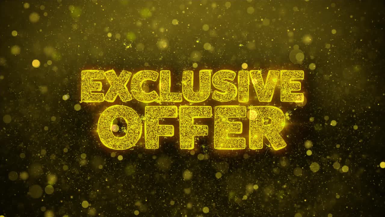 Exclusive Offer Sparkling Text Graphic