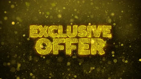 exclusive offer sparkling text graphic